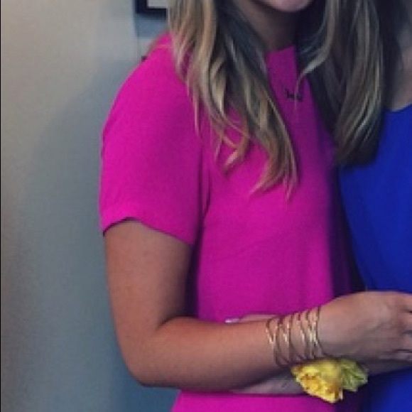 Pink T shirt Chiffon Dress - Picture 3 of 3